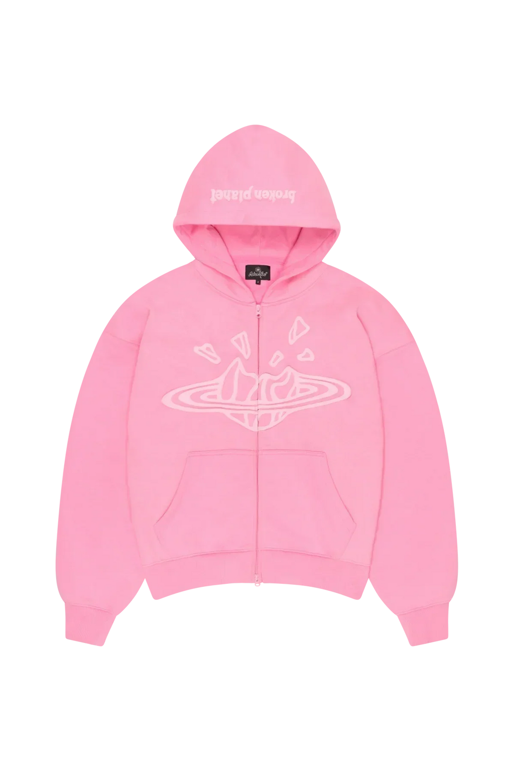 Broken Planet Market Candy Pink Zip Up Hoodie